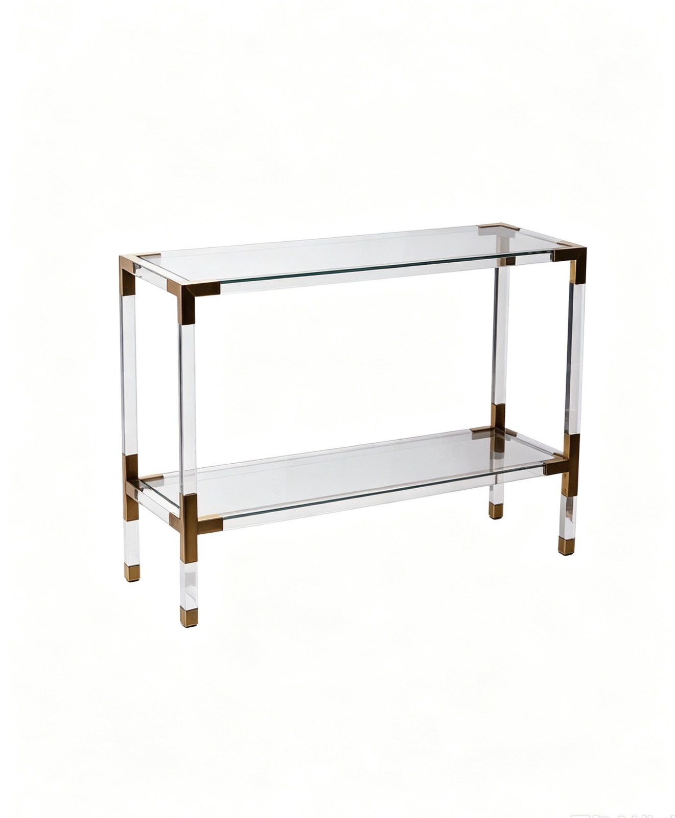 Acrylic Console Table, Double Deck Floating