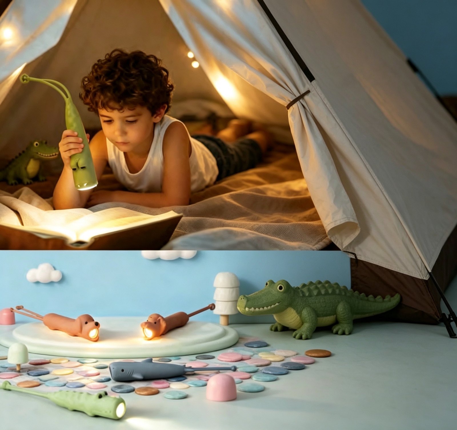 Silicone Novelty Animal Flashlight, Rechargeable