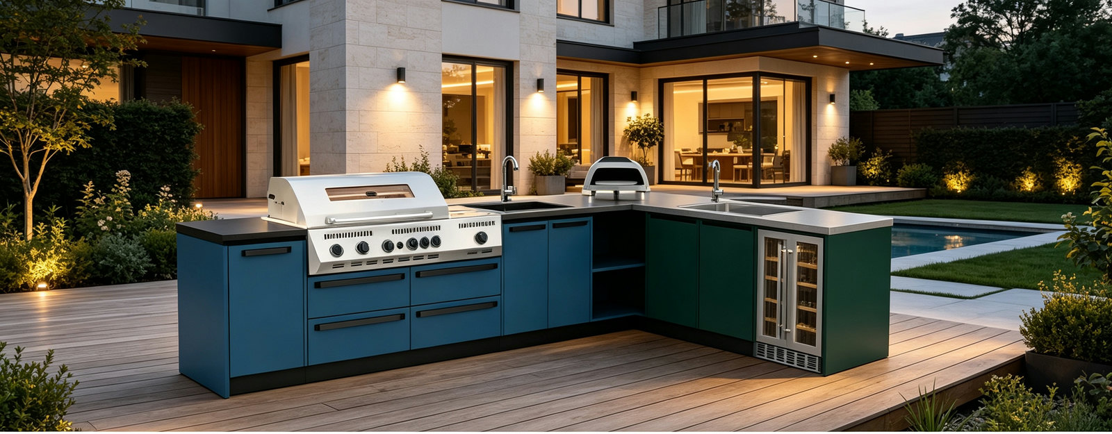 Corner Design L‑Shape Outdoor Kitchen