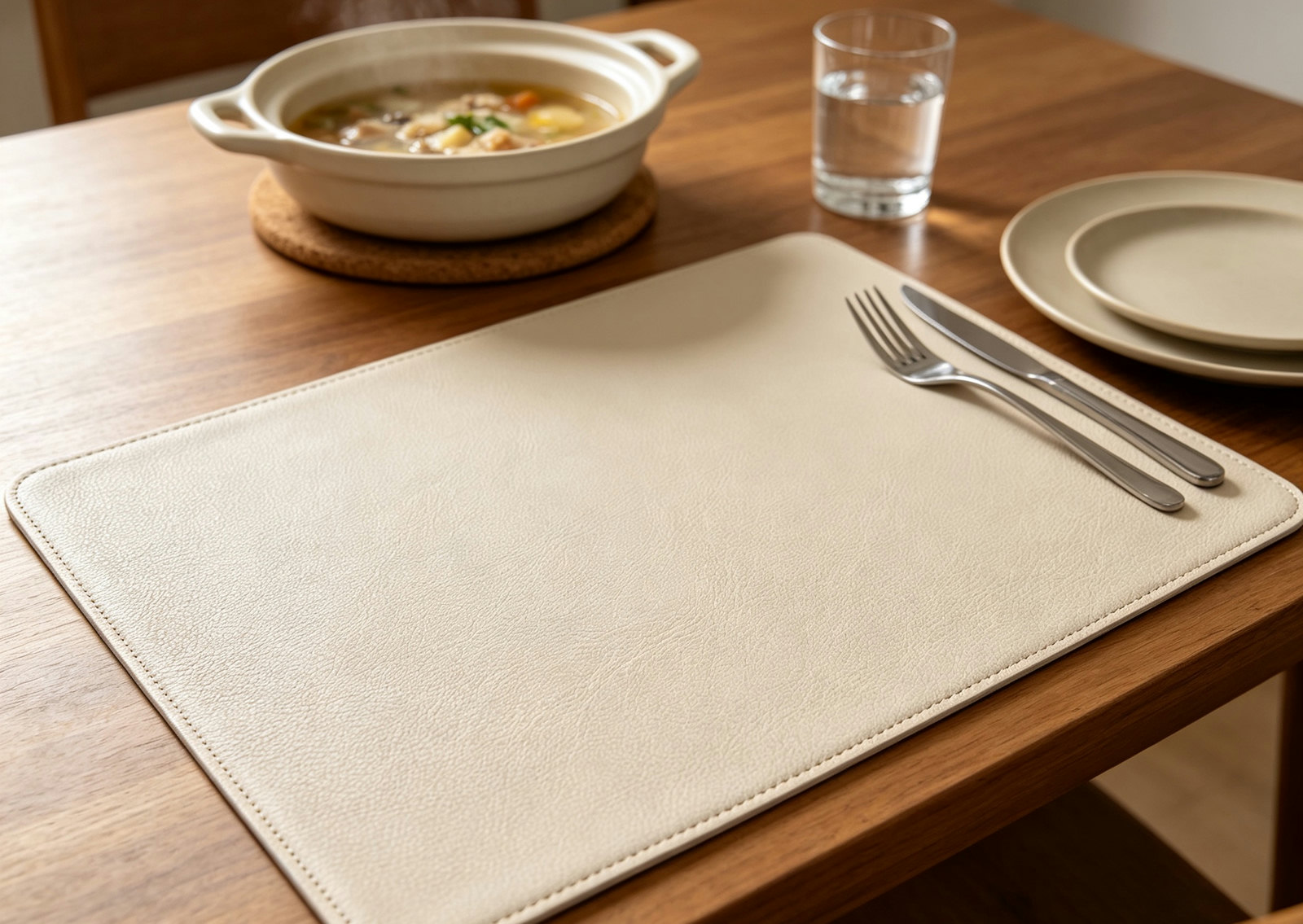 Faux Leather Placemat, Heat Resistant