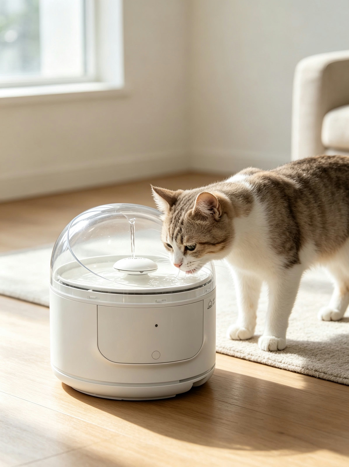 Wireless Smart Pet Water Fountain with Multi-Stage Filtration & Ultra-Quiet Pump
