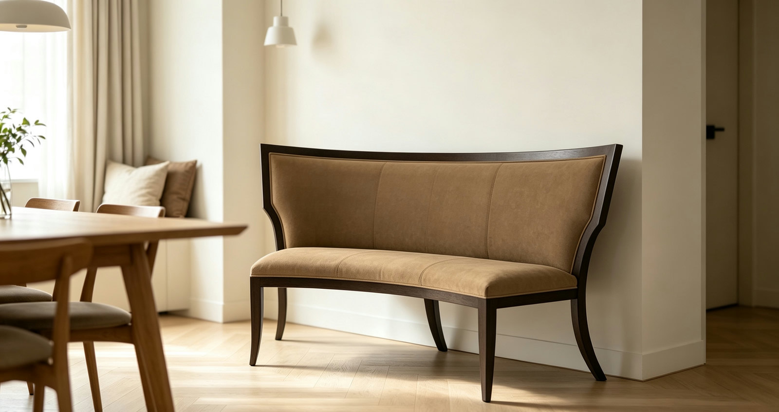 Living Room Settees & Banquettes, Custom Upholstered Settee Banquette Seating