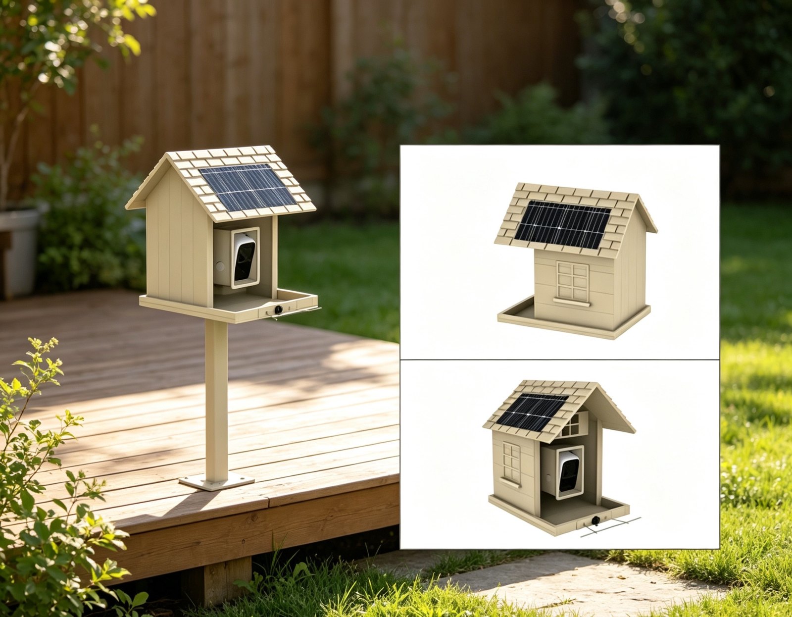 Smart Bird Feeders with Camera | House-Style Outdoor Wild Bird Seed Feeder