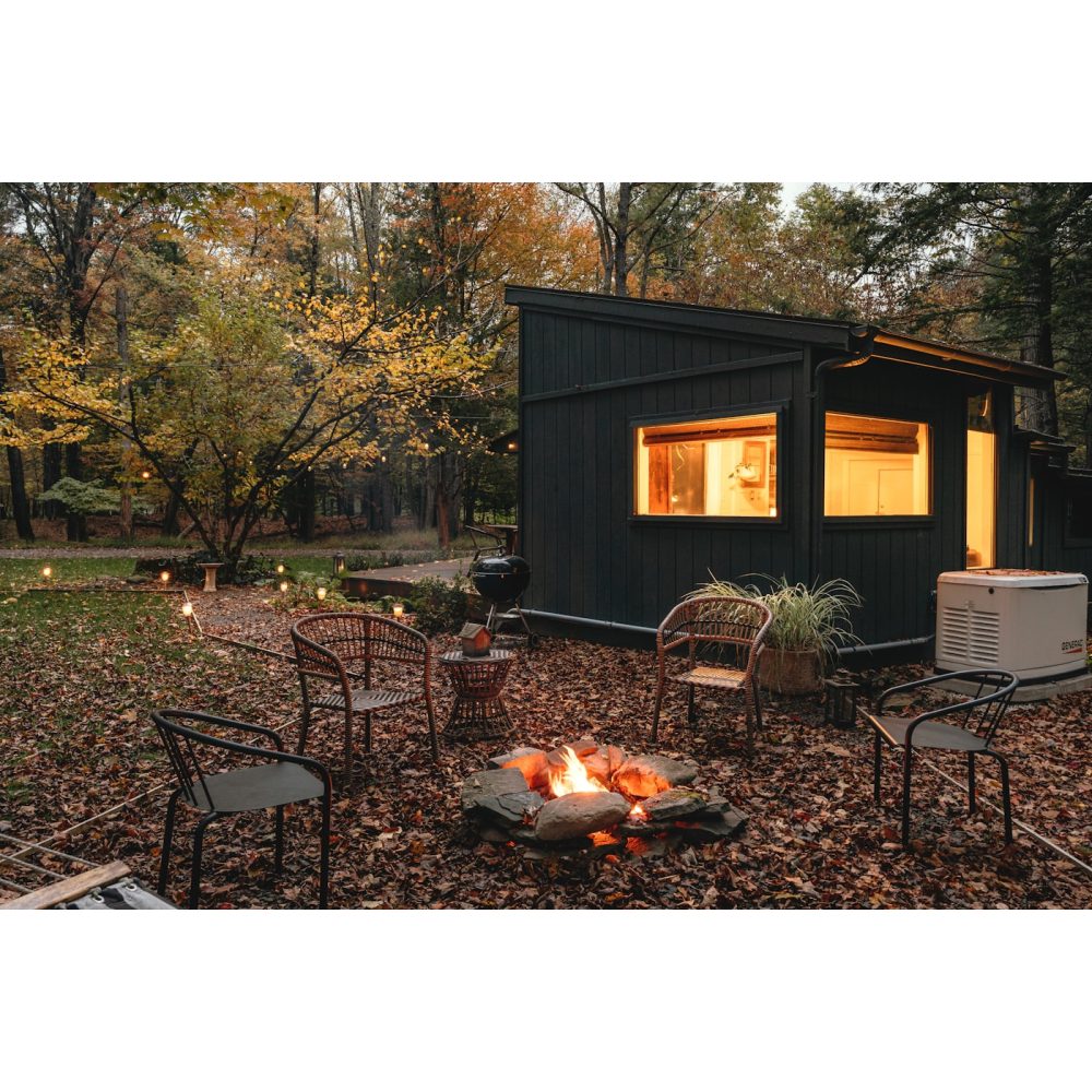 Black steel smokeless fire pit
