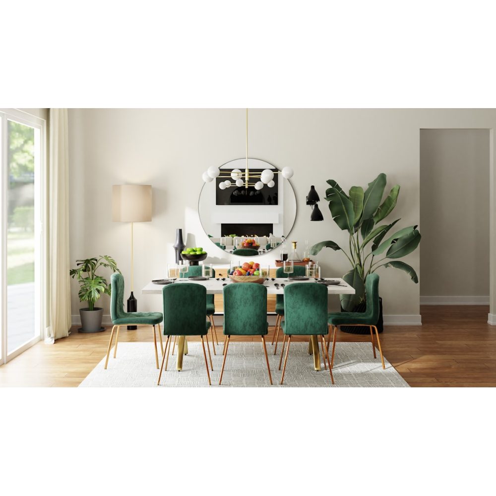 Oak dining table with chairs