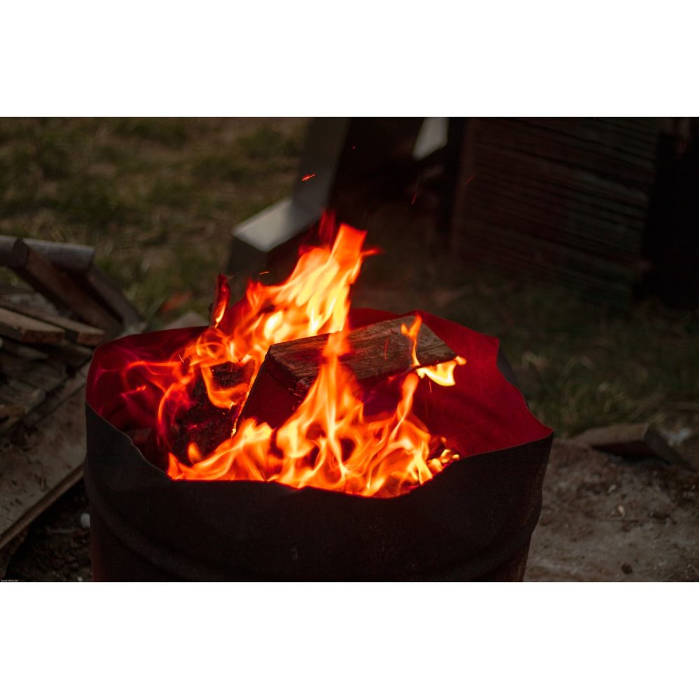 Round steel fire pit
